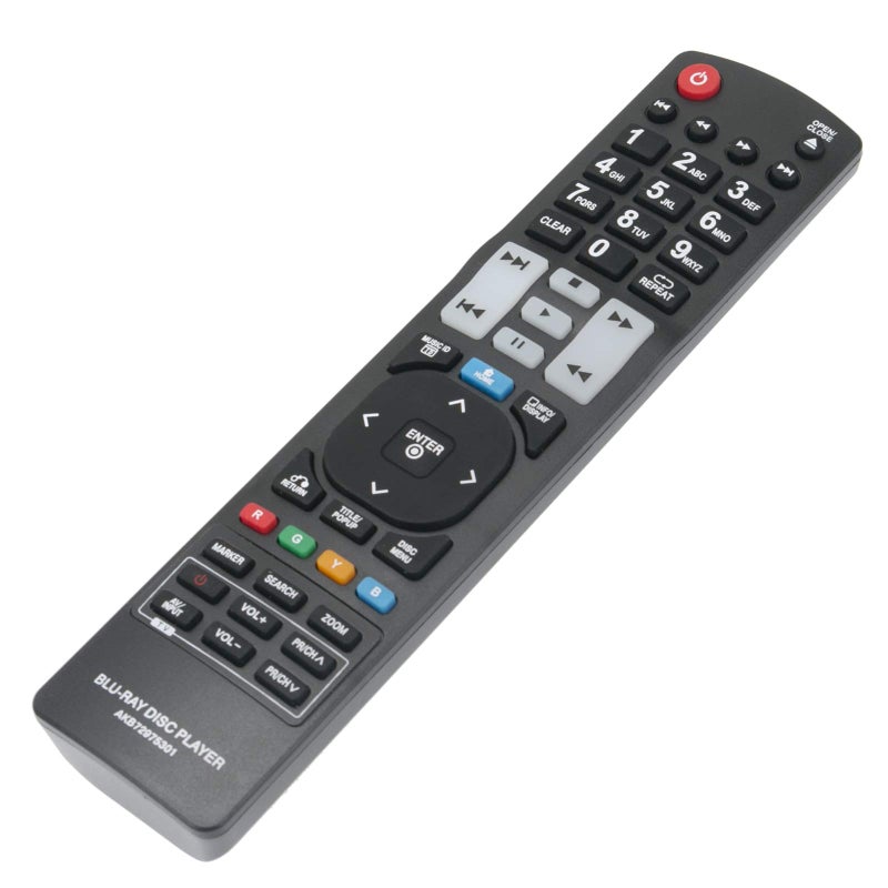 AULCMEET AKB72975301 Replacement Remote Control Compatible with LG Blu-Ray Disc DVD Player BD550 BD560 BD560C BD565 BD570 BD572 BD590 BD590C BD592 BX580 BX582 BX585 - Image 2
